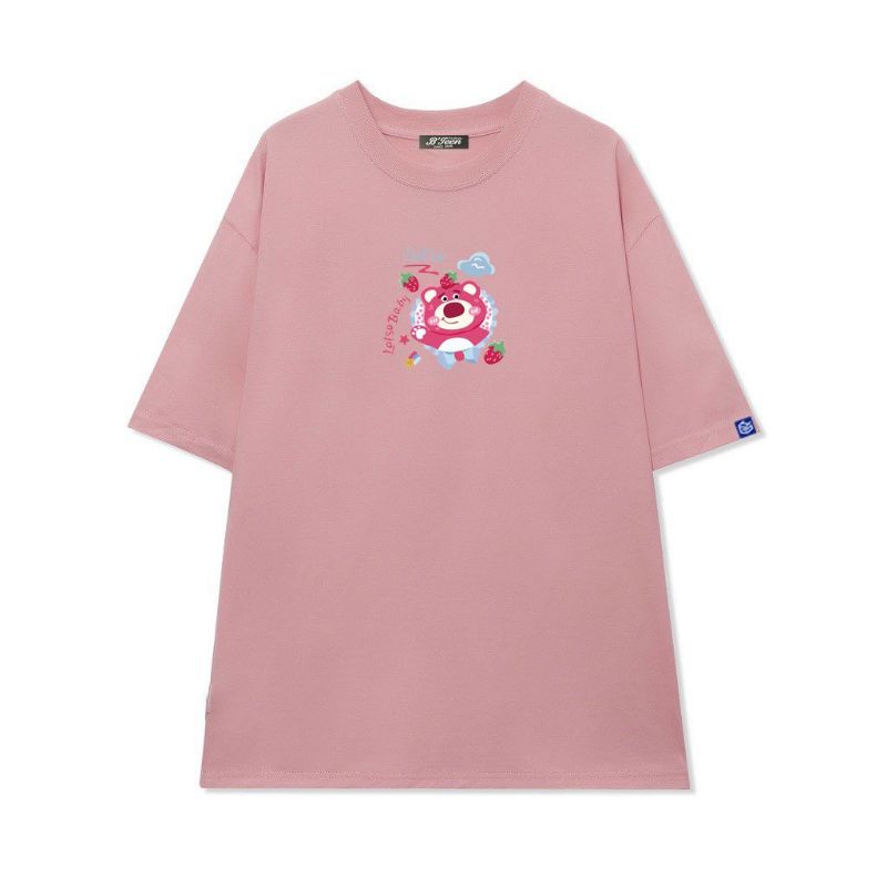 Áo thunCó sizefull màu gấu lotso bay tay lỡ unisex