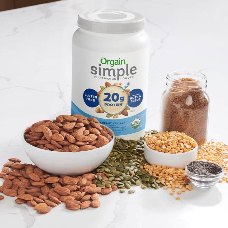 Bột Protein hữu cơ Orgain Simple Organic Protein Powder 925g Vị Vanilla - Nhập khẩu Mỹ🇺🇸🇺🇸
