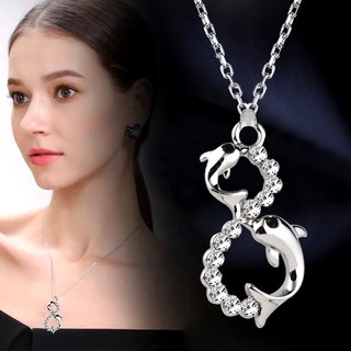 Vòng cổ bằng thép không gỉ đính đá dễ thương xl213