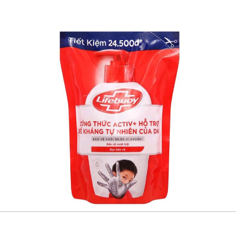 Nước Rửa Tay Lifebuoy túi đỏ 400g - 349