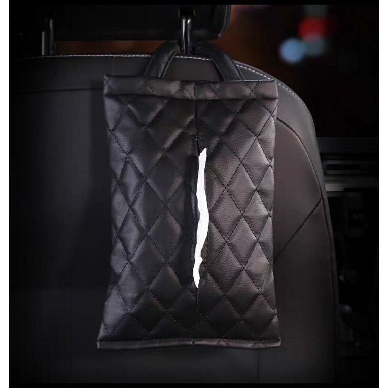 Túi đựng khăn giấy treo sau ghế xe hơi tiện dụng