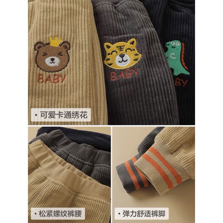 Quần Thu Đông Chất Liệu Nhung Tăm Cho Bé Trai Và Bé Gái Quần BaBy từ 8-35Kg Heri Kids