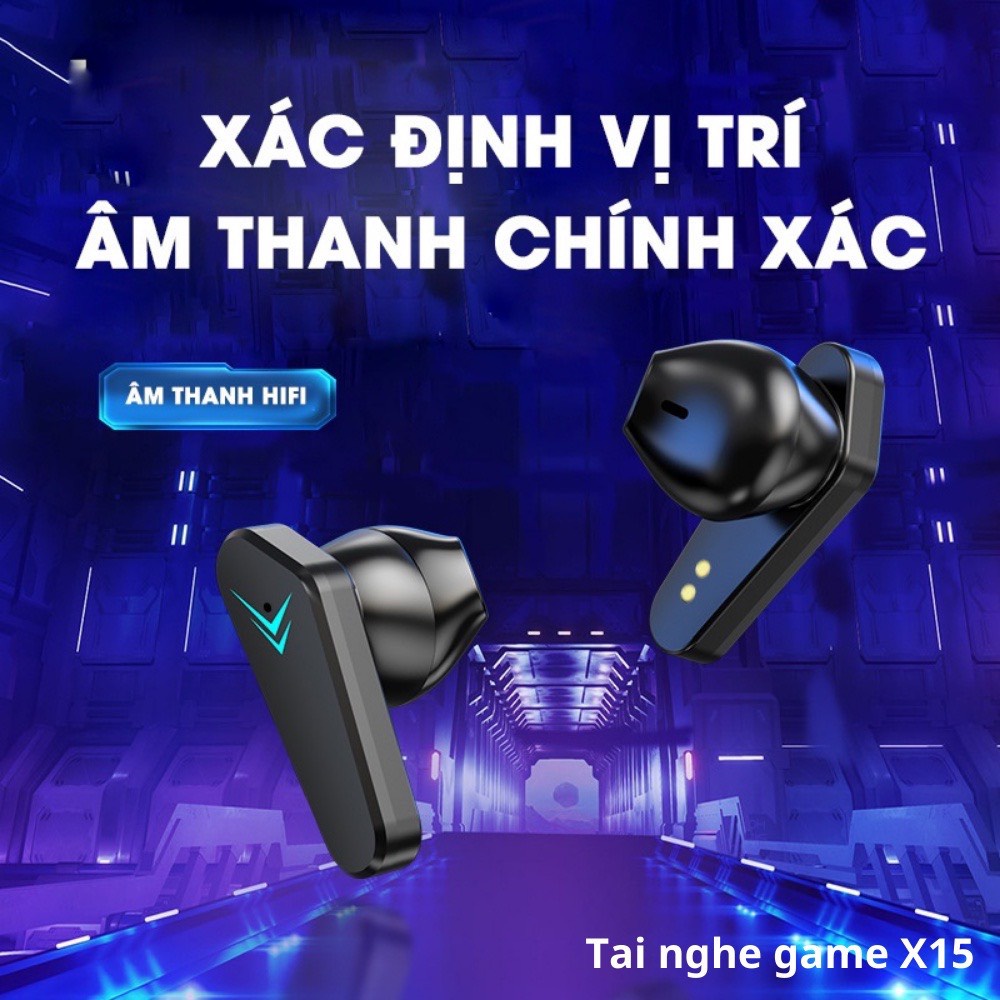 Tai Nghe Gaming Không Dây X15 Chip 6983D4 Có Mic Độ Trễ 0,04s Chính Hãng VINZY TECH Bảo Hành 90 Ngày