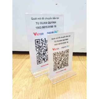 Menu Mã QR CODE để bàn mica, bền đẹp