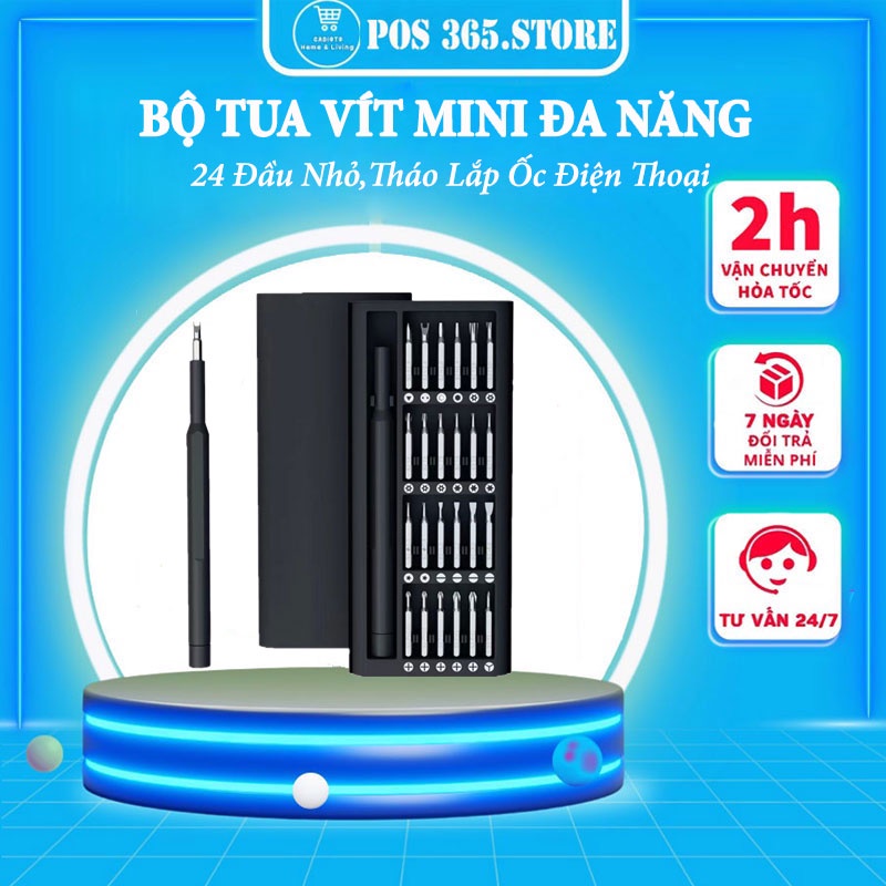 Bộ Tua Vít Đa Năng, Bộ Tô Vít Đa Năng Mini 24 Đầu Nhỏ( Tay Cầm NHỰA ) Sửa Điện Thoại, Mở Laptop, Mắt Kính, Đồng HồPOS365