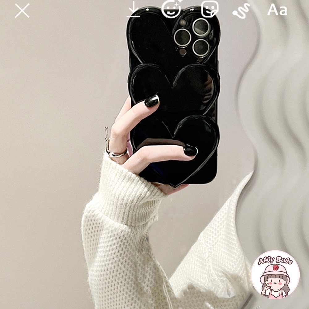 Ốp Điện Thoại TPU Mềm Chống Sốc Họa Tiết Trái Tim Cho IPhone 14 Pro Max 11 7Plus 13 12 11 Pro Max X XS XR