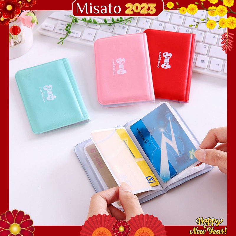 Ví đựng thẻ atm thẻ căn cước cmnd bằng lái xe túi đựng card thẻ sinh viên mini cao cấp MISATO T1