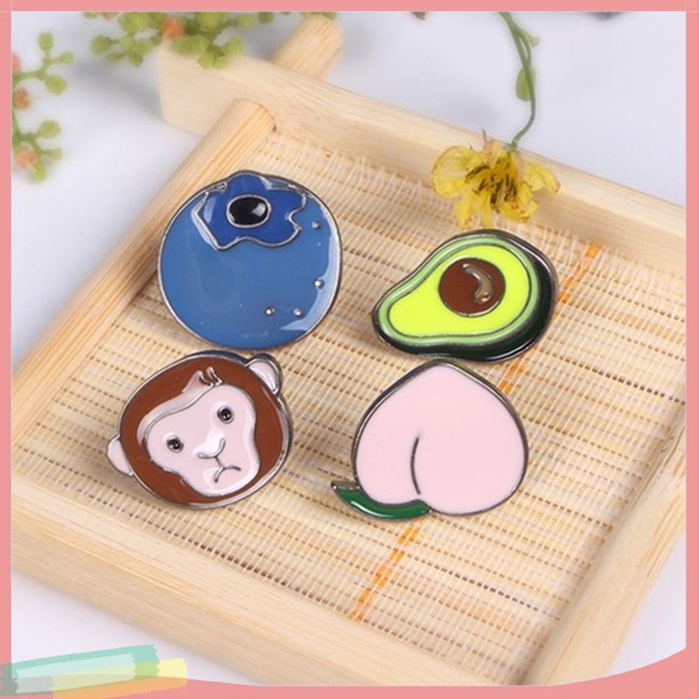 Huy hiệu cài áo họa tiết động vật hoạt hình blueberry độc đáo