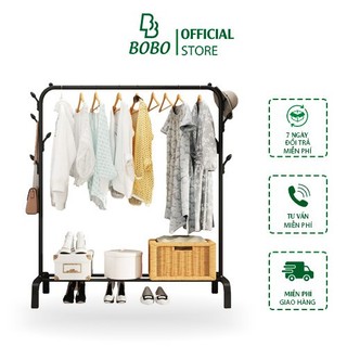 Giá Treo Quần Áo Đa Năng Sinh Viên Chống Trơn Trượt Có Chỗ Để Giày Dép Chất Liệu Sắt Sơn Tĩnh Điện