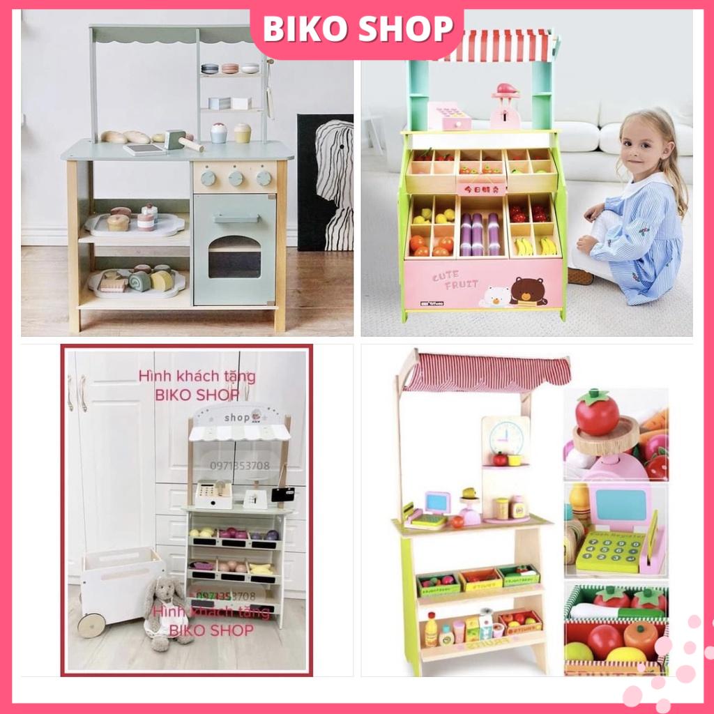 Quầy bán hàng - bán bánh bằng gỗ cho bé