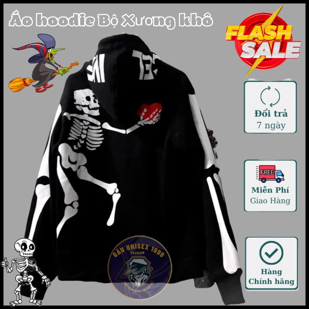 Áo Hoodie Xương cầm Trái Tim Mũ 2 lớp - Áo Hoodie Mùa Đông