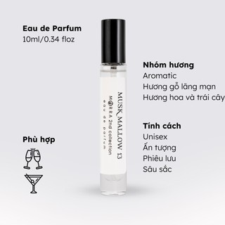 Nước Hoa Nam Nữ Morra Musk Mallow 13 Chai 10ml Hương Gỗ Thanh Khiết, Tinh Tế, Bí Ẩn Lưu Hương Lâu 6h-8h