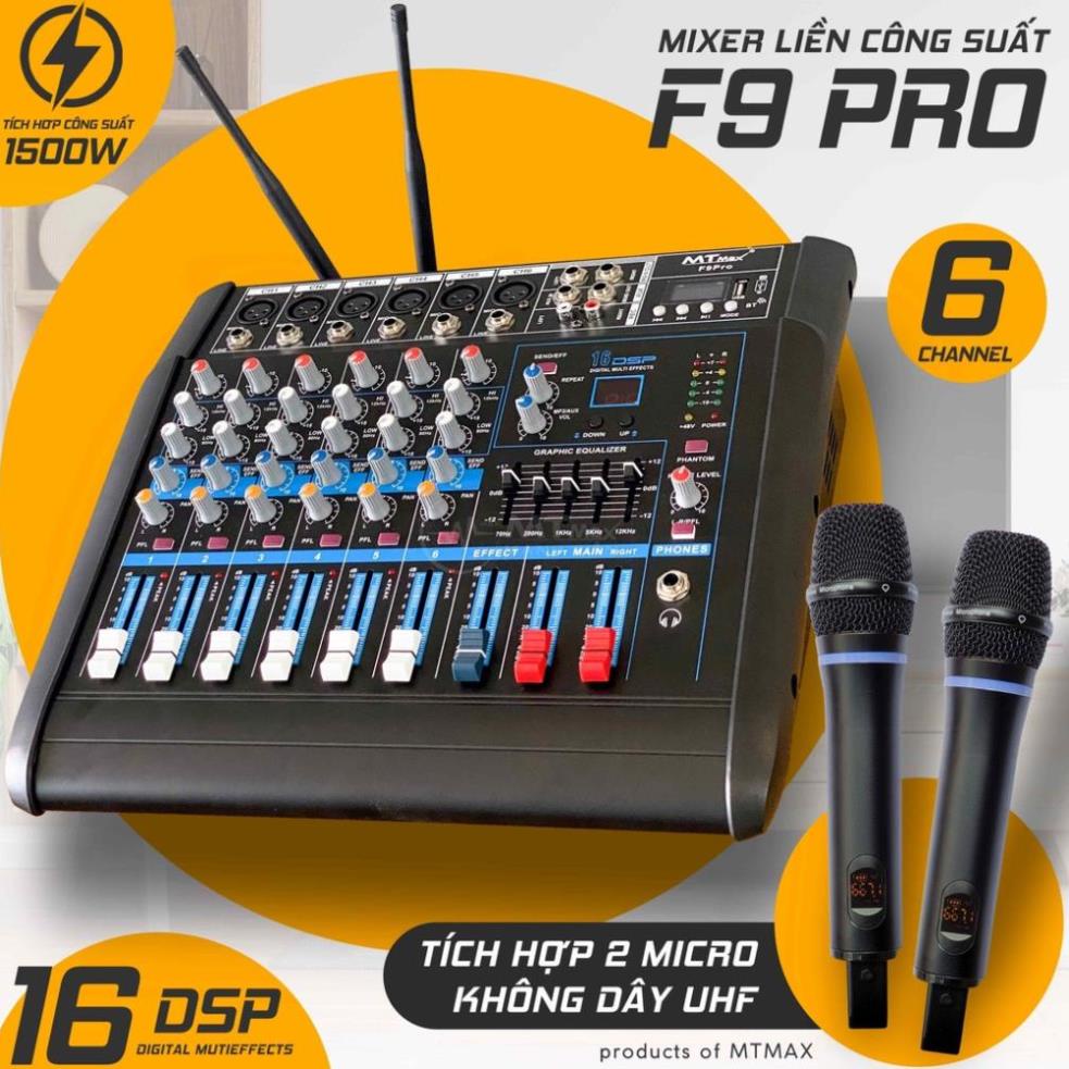 Mixer MTMAX F9 PRO liền công xuất chuyên nghiệp tích hợp nhiều chức năng