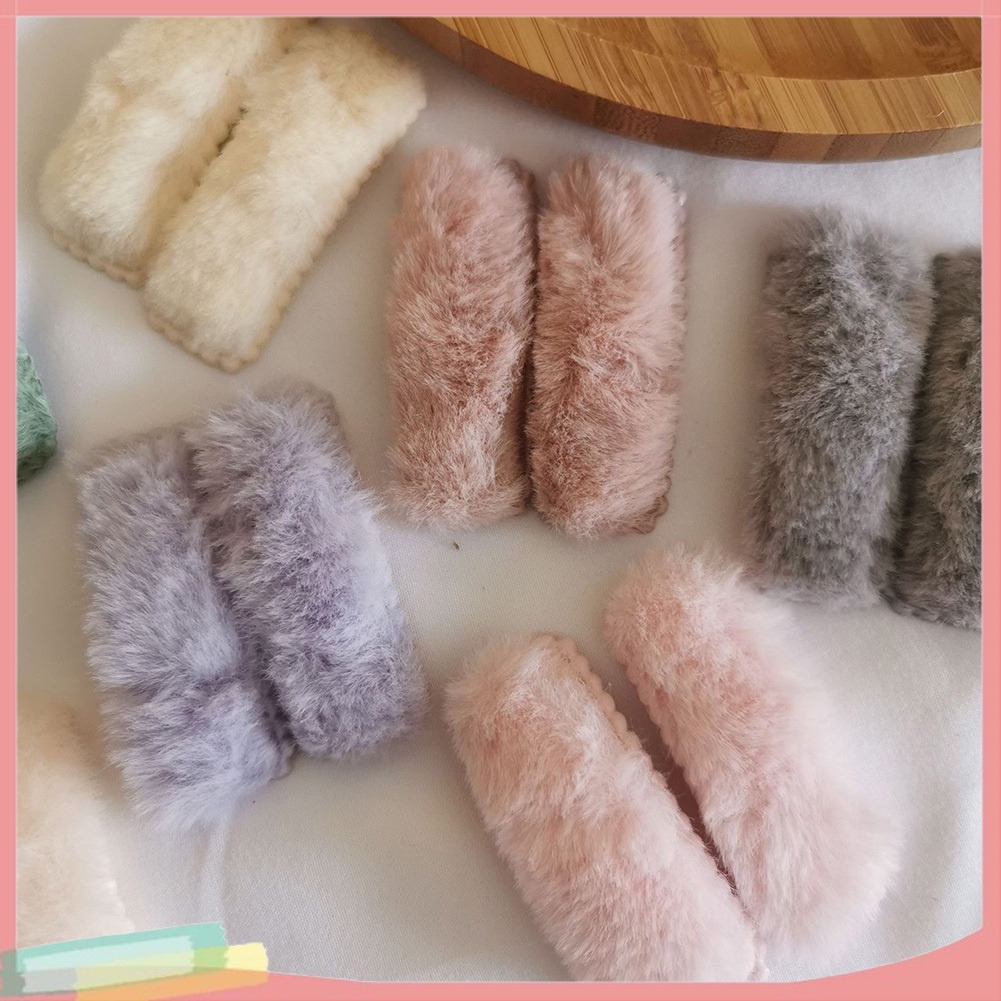 Set 2 Kẹp Tóc Màu Trơn Thời Trang Cho Nữ