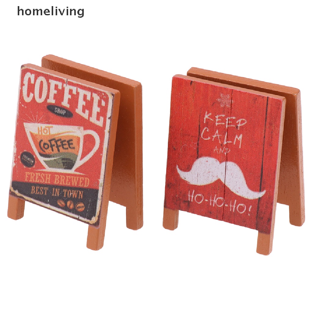 1 Mô Hình Bảng Hiệu Quán Cà Phê / Bánh Ngọt Tỉ Lệ 1: 12 Trang Trí Nhà Búp Bê DIY