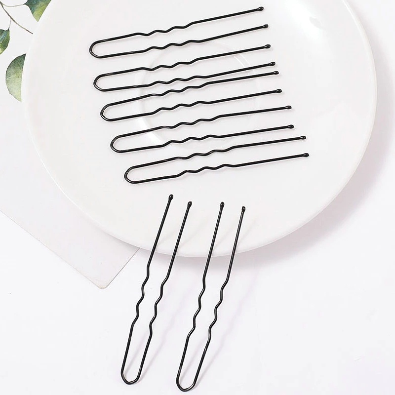 1 Kẹp Tóc Đuôi Ngựa Bằng Kim Loại Mạ Đen