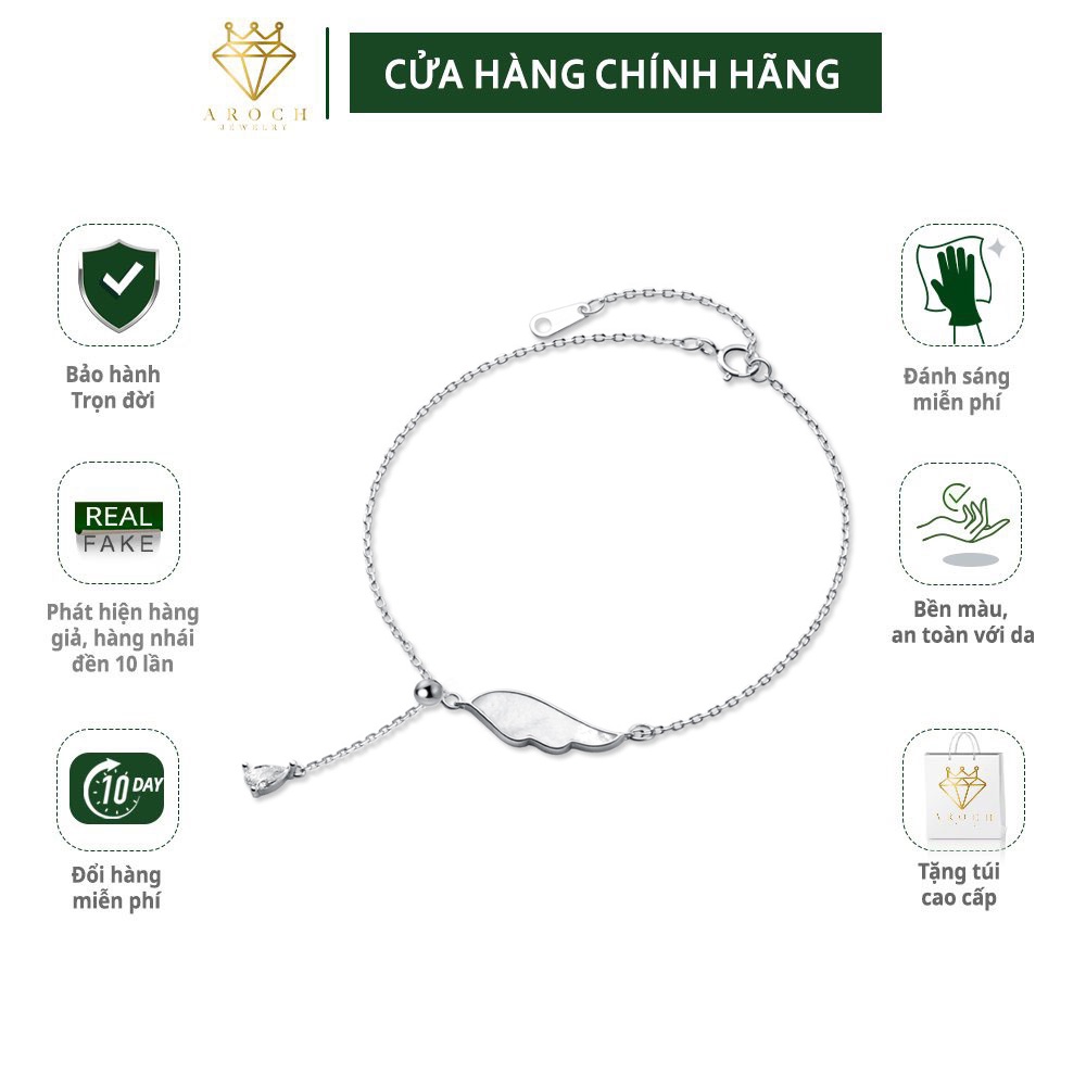 Vòng tay bạc Ý s925 cánh Phượng Hoàng khí chất tái sinh S4136 - AROCH Jewelry