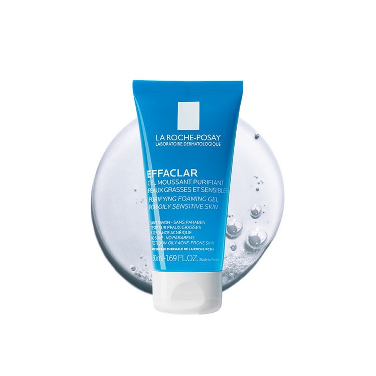 [MINI SIZE] Gel Rửa Mặt Tạo Bọt Làm Sạch Dành Cho Da Dầu Nhạy Cảm La Roche Posay Effaclar Gel 50ml