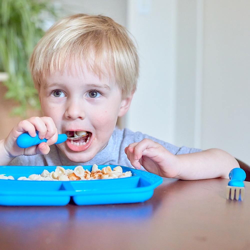 Bộ Thìa Nĩa Ăn Dặm Cho Bé Easy Grip Marcus &amp; Marcus, Từ 3 Tuổi - Lucas