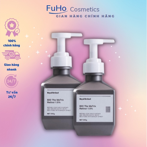 Ủ trắng body Royal Retinol B22 The Matrix kích trắng da cấp tốc mềm mịn mờ thâm ngừa lão hóa 200g Fuho cosmetics | BigBuy360 - bigbuy360.vn