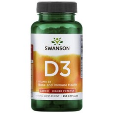 Swanson Vitamin D3 2000IU Capsules, 250 Packs, 1 Pack