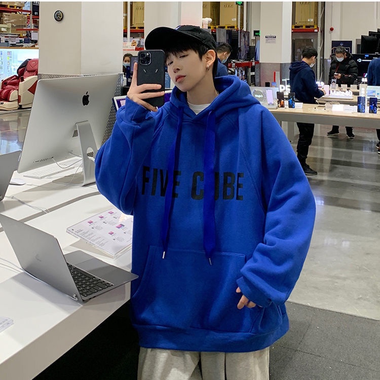 Áo hoodie cao cấp,áo hoodie nam,áo đông,hàn quốc,áo nam đẹp,áo khoác nam,áo thun tay ngắn,Áo Khoác Hoodie Lót Nhung Dày Dặn Dáng Rộng Thời Trang Thu Đông Cho Nam Giới