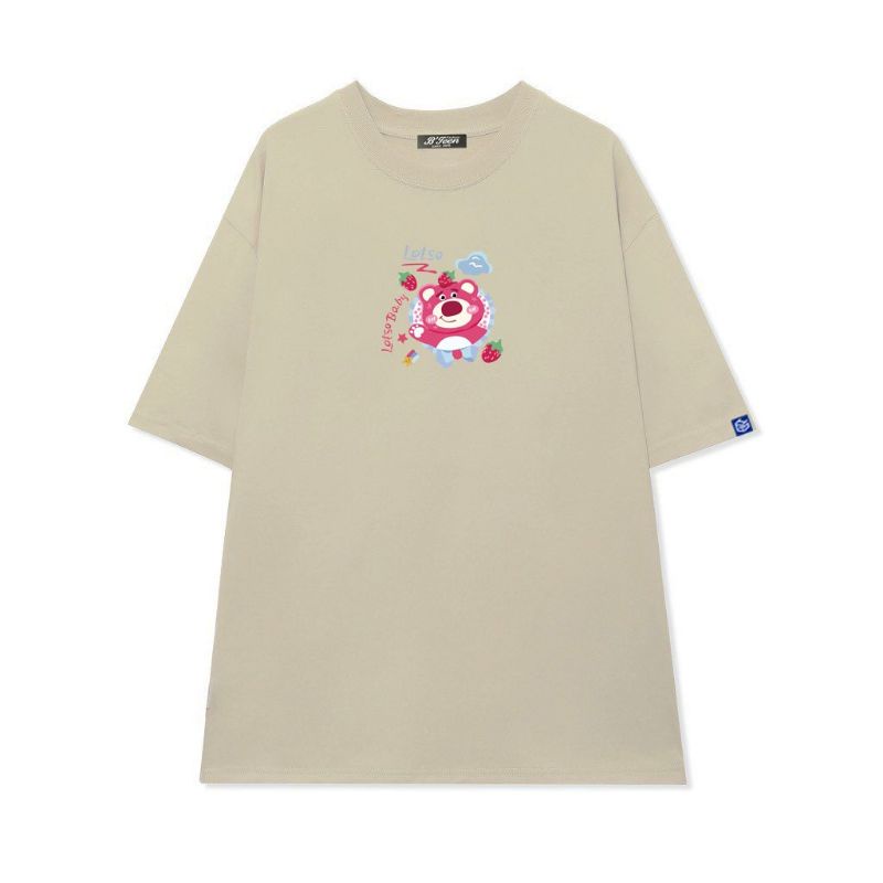 Áo thunCó sizefull màu gấu lotso bay tay lỡ unisex