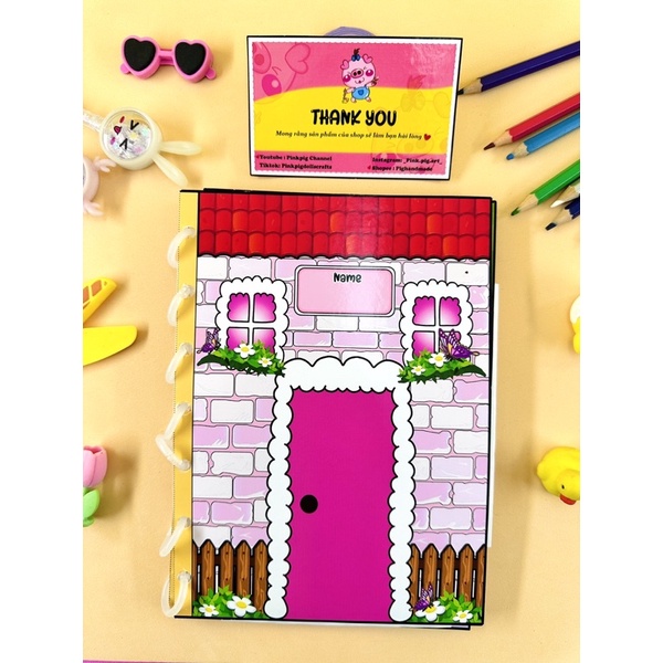 Sổ thời trang - nhà của bé Mina - Pighandmade