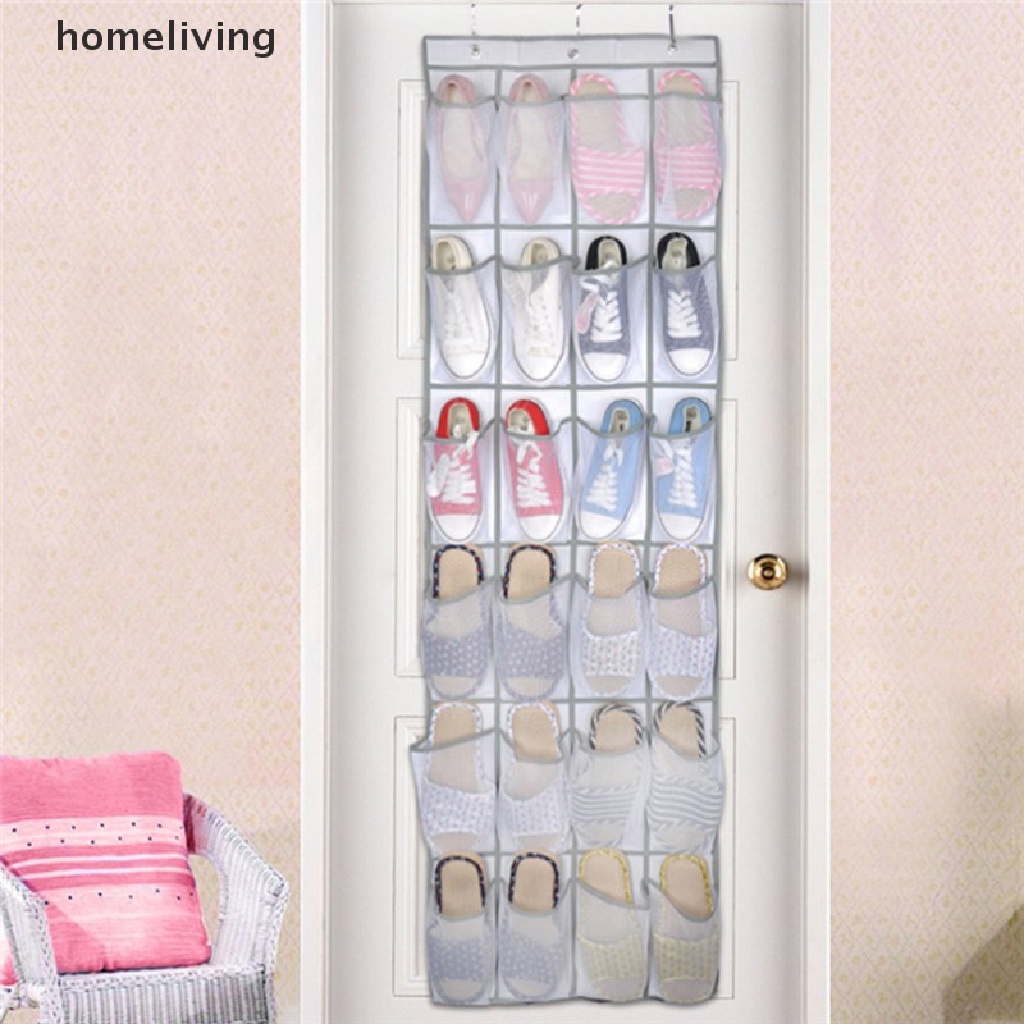 Giá Đỡ Giày 24 Ngăn Treo Tường Tiết Kiệm Không Gian