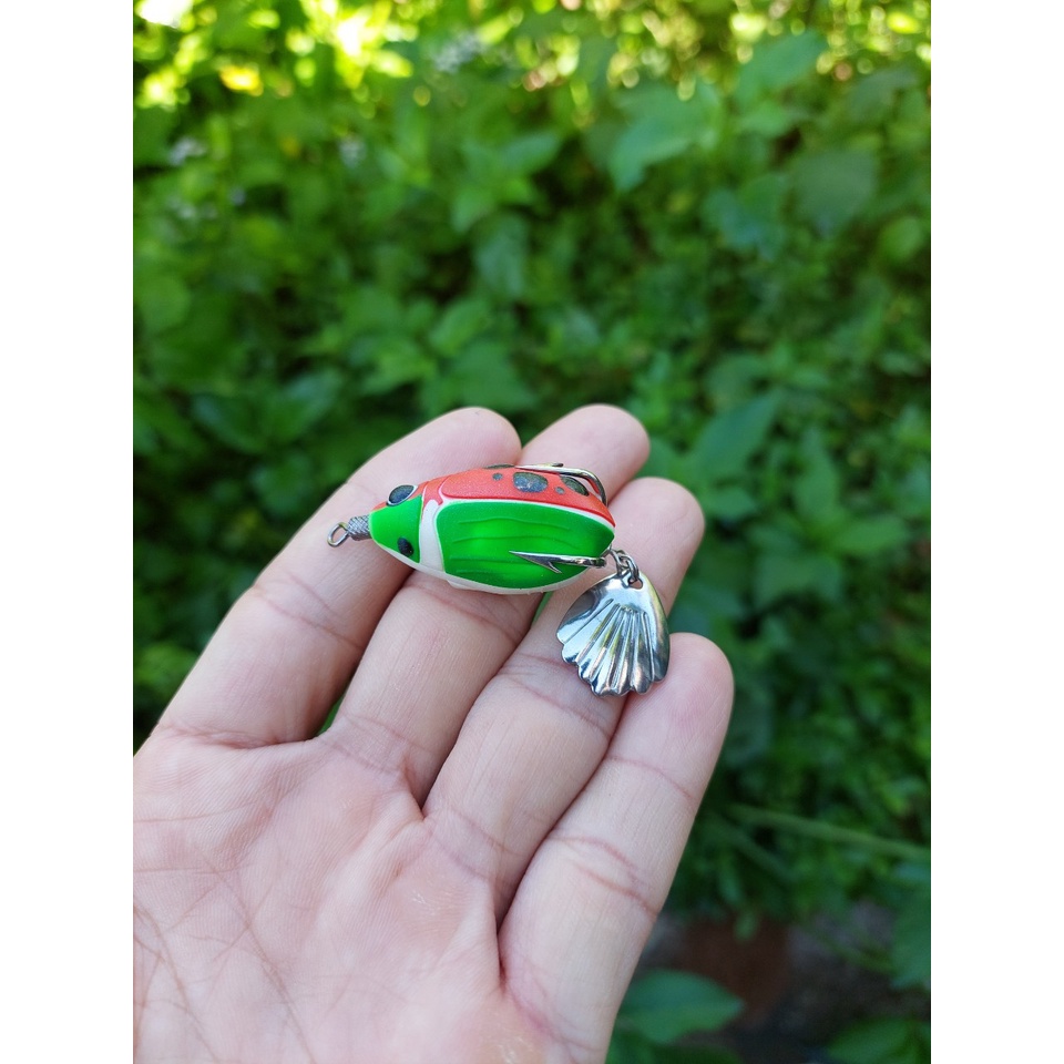 Nhái hơi S1000 mini lưỡi độ - mồi câu cá lóc
