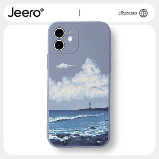 Ốp lưng JEERO mềm dễ thương đẹp độc lạ Cho iPhone 14 13 12 11 Pro Max SE 2020 X XR XS 8 7 ip 6S 6 Plus kute HFF2177