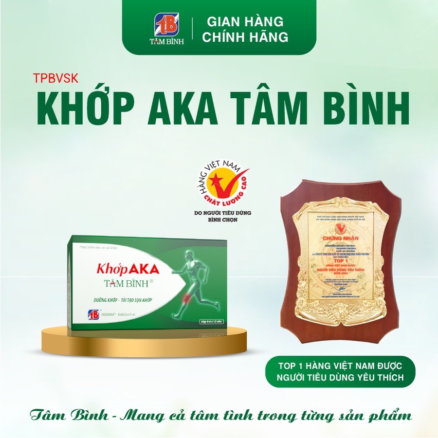 [Combo 6 tặng 1]  Khớp AKA Tâm Bình - Dành cho người viêm khớp, thoái hóa khớp, hỗ trợ tái tạo sụn khớp