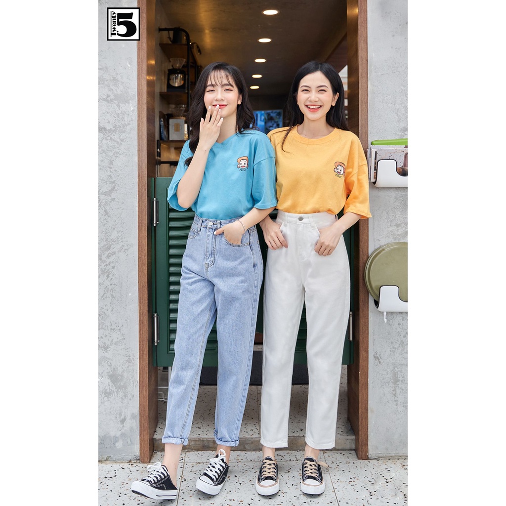 Quần jeans baggy nữ lưng cao tôn dáng trẻ trung năng động Twentyfive 3754M