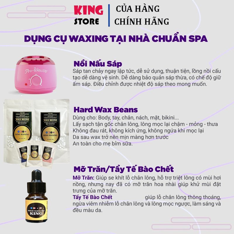 Combo Sáp Wax Lông,Râu + Chén Nấu Sáp + Mỡ Trăn Triệt Lông