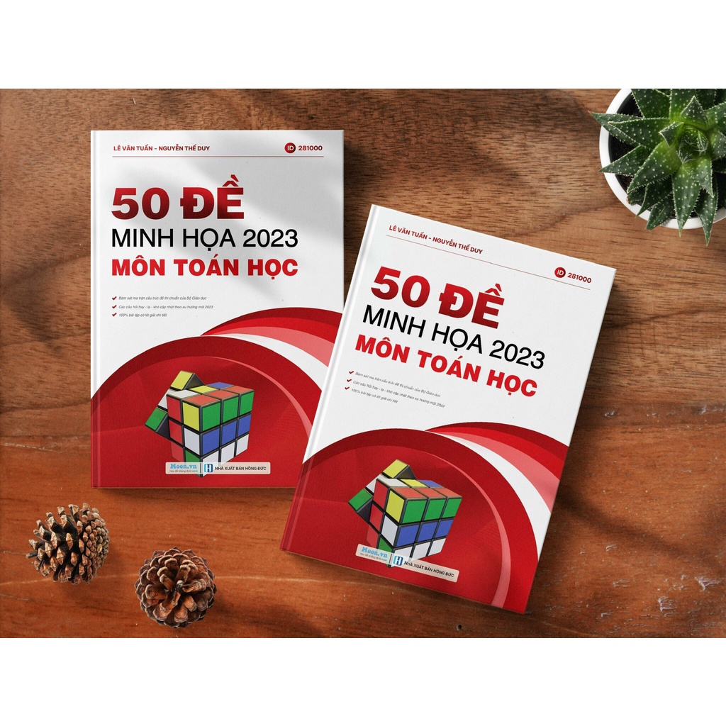 Combo 3 sách Bộ đề minh họa Khối B ôn luyện thi THPTQG 2023 Môn Toán,Hóa, Sinh Moonbook | Sách ID