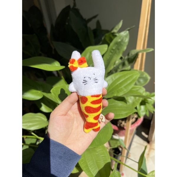 Gấu bông đình may Móc khóa Chí Mén dễ thương 12cm