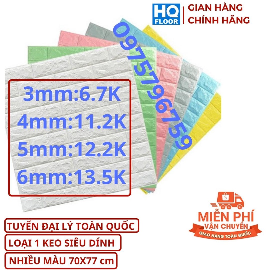 [Mã LIFEHLDEC giảm 10% đơn 99k] Xốp dán tường 3D Giả gạch...