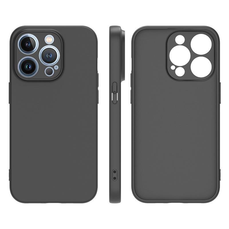 Ốp Điện Thoại TPU Silicone Mềm Màu Đen Cho Apple iPhone 14 13 12 11 Pro MAX Plus XS MAX XR 6 6s 7 8 Plus 5 5S SE 2020 2016
