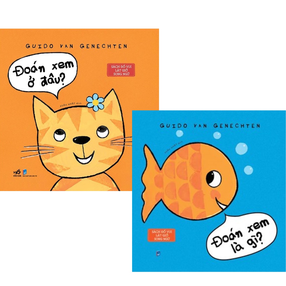 Sách Combo/ Lẻ - Đố Vui Lật Giở Song Ngữ (Bộ 2 Cuốn) - Đoán xem là gì? Đoán xem ở đâu? Cho bé 2+