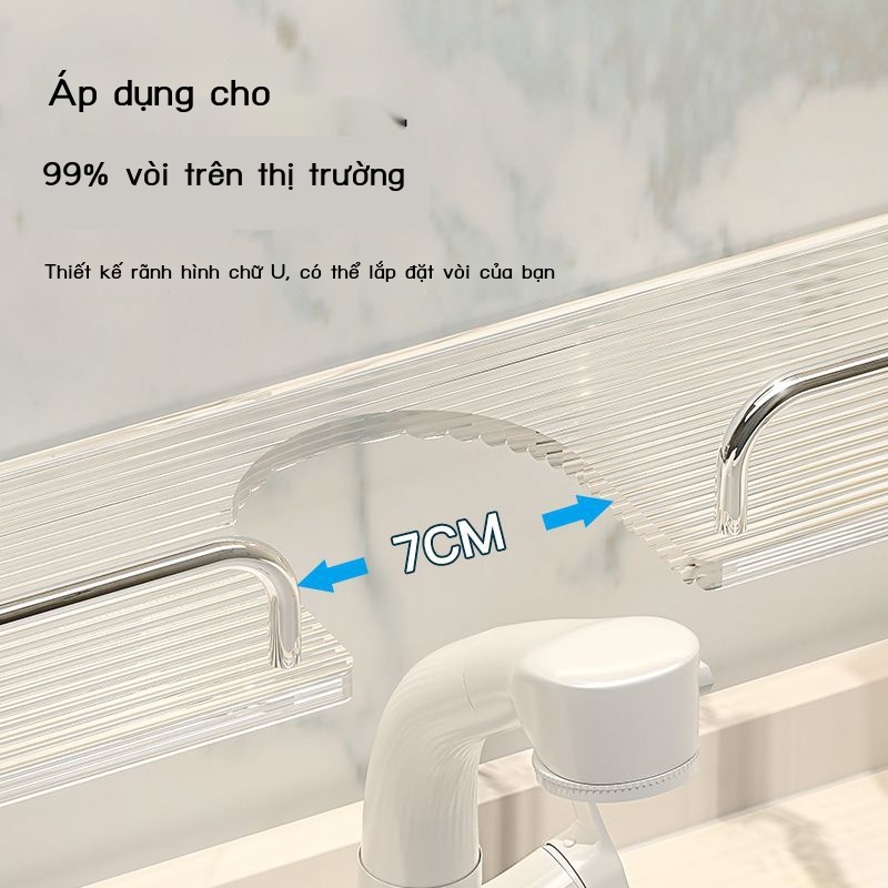 Gương phòng tắm Giá đỡ vòi phía trước Giá đựng mỹ phẩm