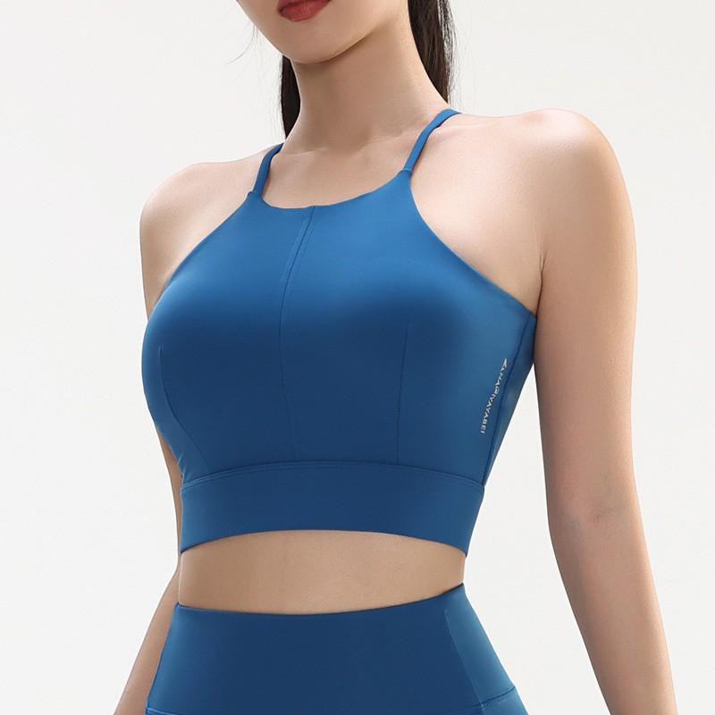 Áo Croptop Thể Thao Dây Cài Lưng Naqi B-708 Thun POly Cấp Cấp 2 Lớp Mút Lót Xịn