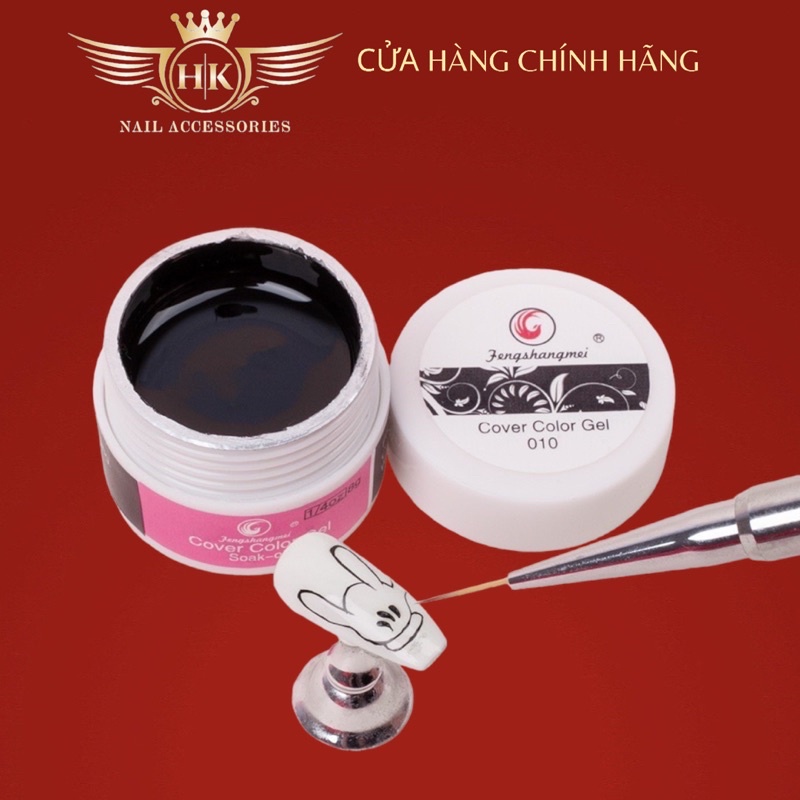 Gel vẽ đặc trắng, đen HK NAIL ACCESSORIES chính hãng