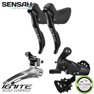 Groupset mini: tay đề lắc, củ đề, sang đĩa xe đạp sensah ignite 2x9 speed