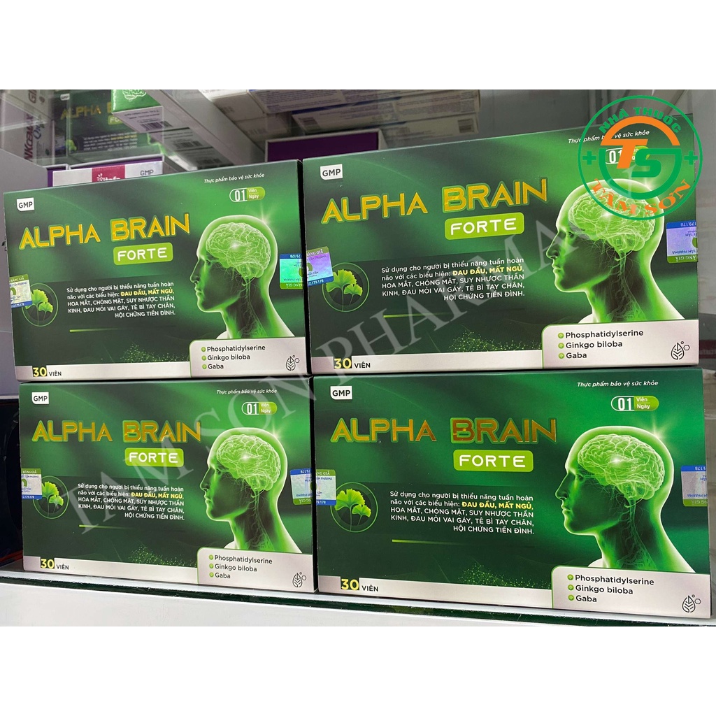 Viên Uống Alpha Brain Forte Giúp Tăng Cường Tuần Hoàn Máu Não, Giảm Căng Thẳng