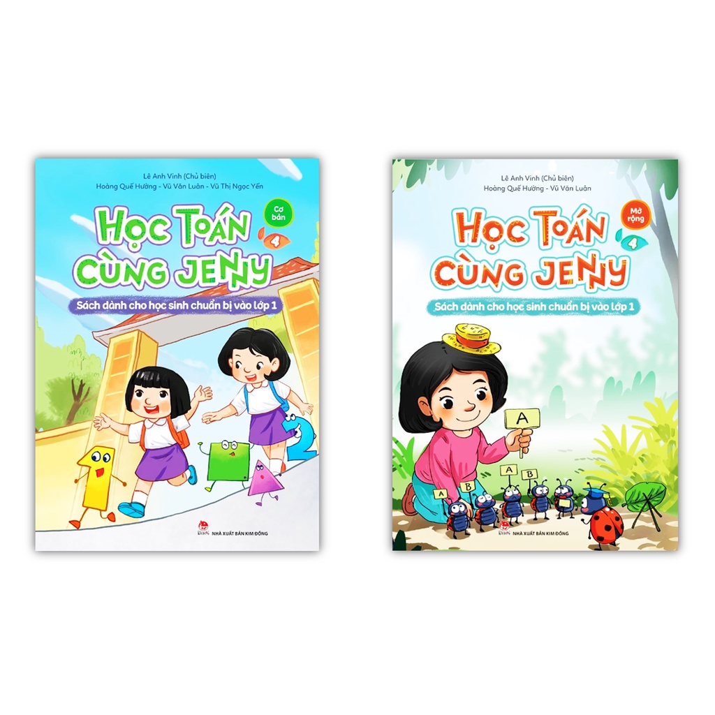 Sách - Combo 2 cuốn Học Toán Cùng Jenny Dành Cho Học Sinh Chuẩn Bị Vào Lớp 1 - tập 4 : Bộ cơ bản + Mở rộng (PV)