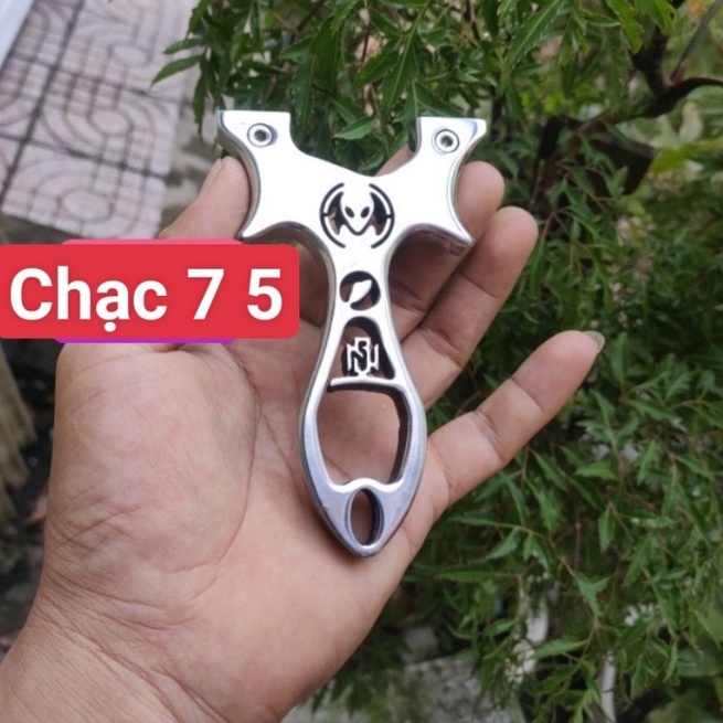 ná hình chiếu lá inox tặng 4 dây cao su và 200gam bi
