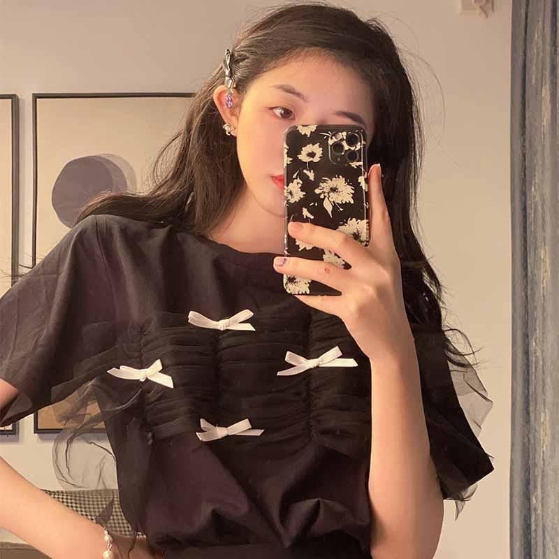 Áo Thun Tay Ngắn Dáng Rộng Phong Cách Phương Tây Cho Nữ