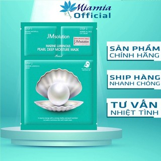 Mặt nạ JM Solution ngọc trai 3 bước (Miếng Lẻ) JMSolution Marine Luminous Pearl Deep Moisture Mask cấp ẩm dưỡng trắng