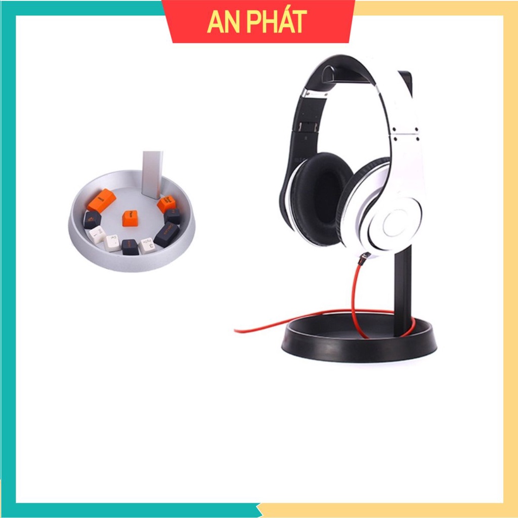 Giá treo đỡ tai nghe chụp tai full size thân bằng hợp kim nhôm và đến móc nhựa ABS.