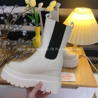 (Order) Bốt da cao cổ độn đế 10.5cm [VIDEO +ẢNH THẬT]